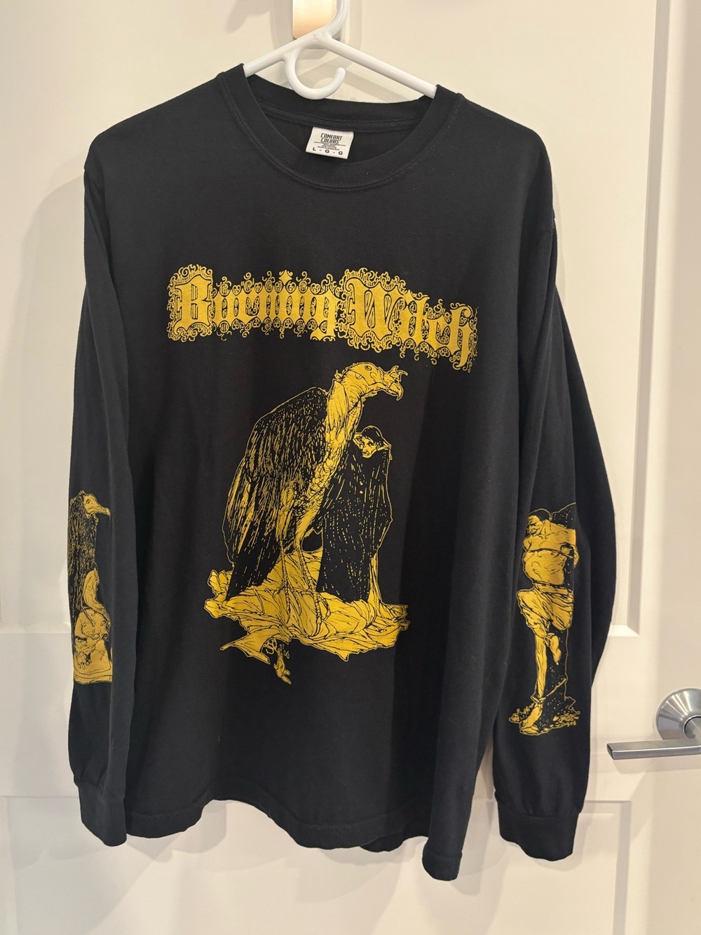 Burning Witch long sleeved tee, men’s size L